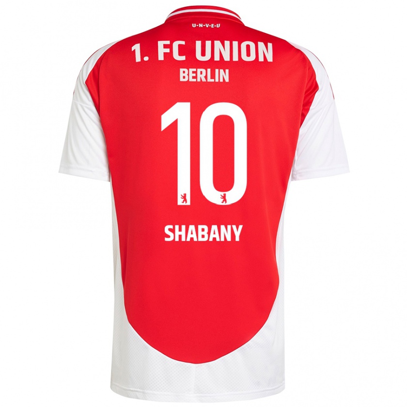 Kandiny Férfi Alec Shabany #10 Piros Fehér Hazai Jersey 2024/25 Mez Póló Ing