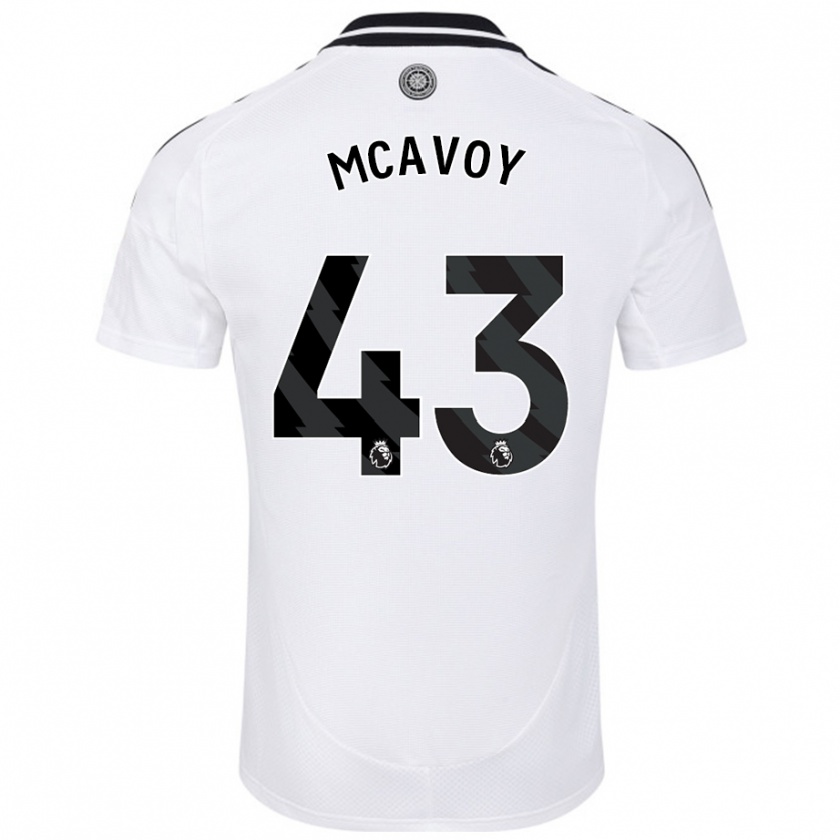 Kandiny Férfi Connor Mcavoy #43 Fehér Hazai Jersey 2024/25 Mez Póló Ing