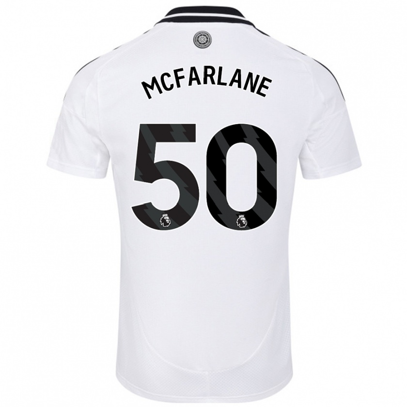 Kandiny Férfi Callum Mcfarlane #50 Fehér Hazai Jersey 2024/25 Mez Póló Ing