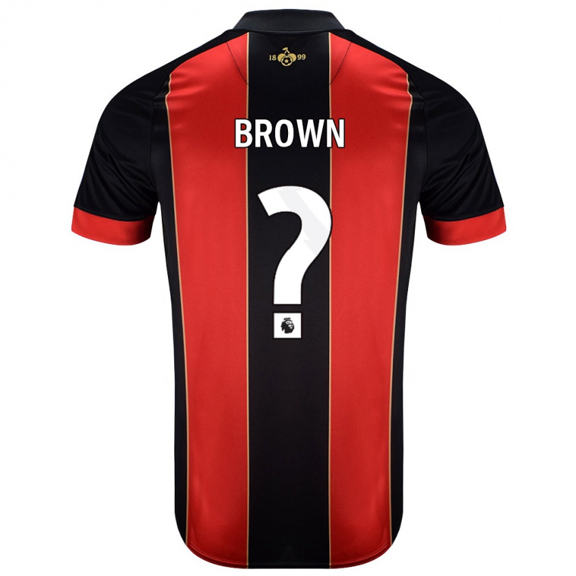 Kandiny Férfi Lewis Brown #0 Piros Fekete Hazai Jersey 2024/25 Mez Póló Ing