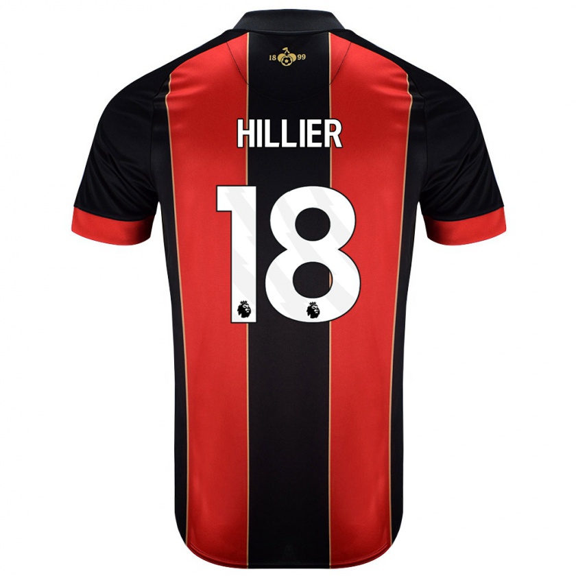 Kandiny Férfi Gemma Hillier #18 Piros Fekete Hazai Jersey 2024/25 Mez Póló Ing