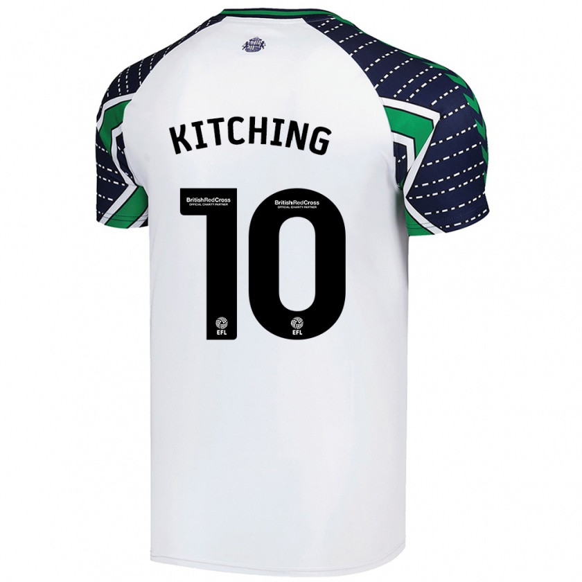 Kandiny Férfi Katie Kitching #10 Fehér Idegenbeli Jersey 2024/25 Mez Póló Ing