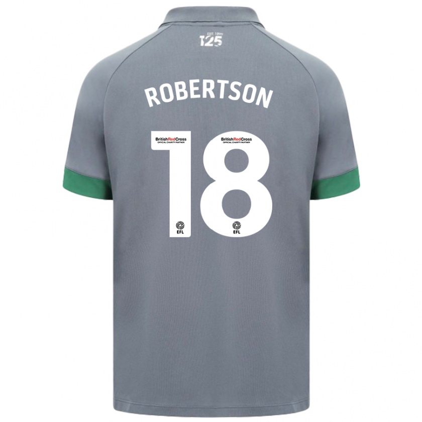 Kandiny Férfi Alex Robertson #18 Sötétszürke Idegenbeli Jersey 2024/25 Mez Póló Ing