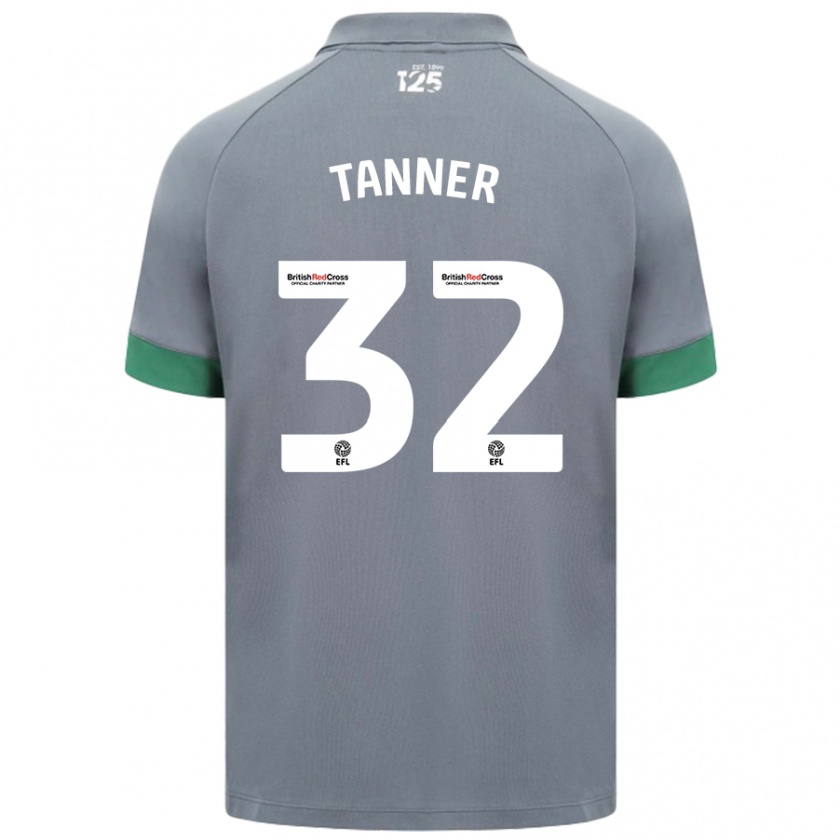 Kandiny Férfi Ollie Tanner #32 Sötétszürke Idegenbeli Jersey 2024/25 Mez Póló Ing