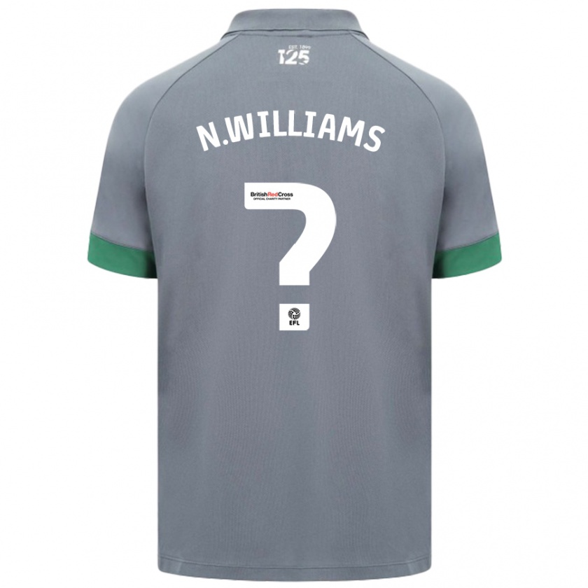 Kandiny Férfi Noah Williams #0 Sötétszürke Idegenbeli Jersey 2024/25 Mez Póló Ing