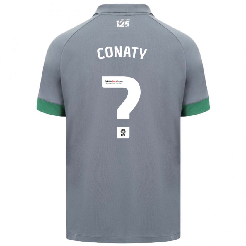 Kandiny Férfi Keano Conaty #0 Sötétszürke Idegenbeli Jersey 2024/25 Mez Póló Ing