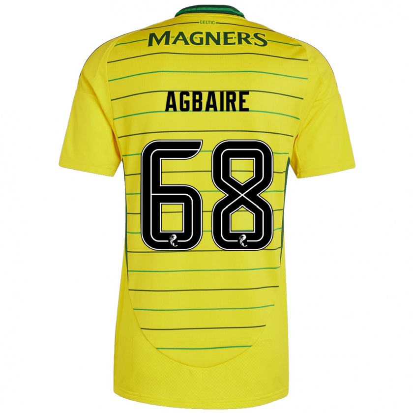 Kandiny Férfi Lenny Agbaire #68 Sárga Idegenbeli Jersey 2024/25 Mez Póló Ing