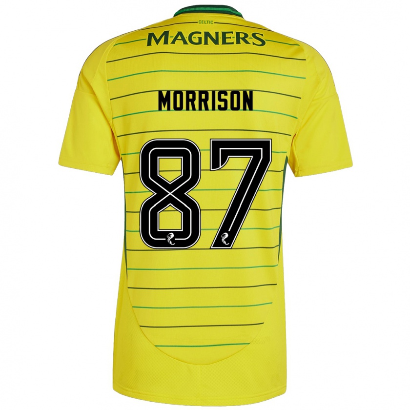 Kandiny Férfi Joe Morrison #87 Sárga Idegenbeli Jersey 2024/25 Mez Póló Ing