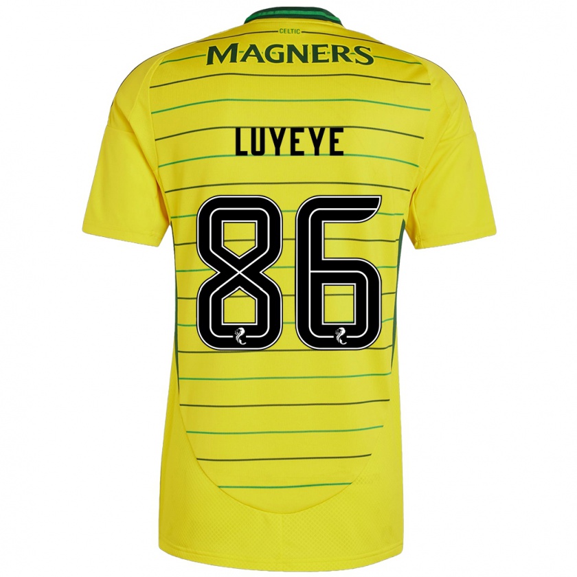 Kandiny Férfi Benny-Jackson Luyeye #86 Sárga Idegenbeli Jersey 2024/25 Mez Póló Ing