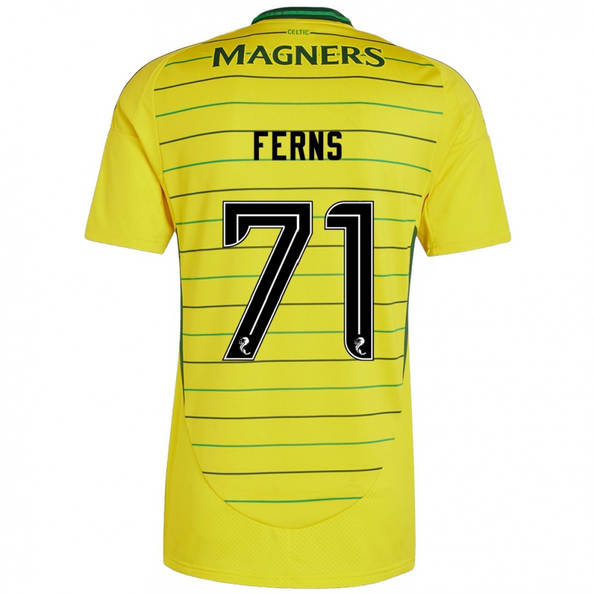 Kandiny Férfi Abbie Ferns #71 Sárga Idegenbeli Jersey 2024/25 Mez Póló Ing