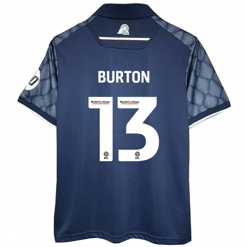 Kandiny Férfi Callum Burton #13 Fekete Idegenbeli Jersey 2024/25 Mez Póló Ing