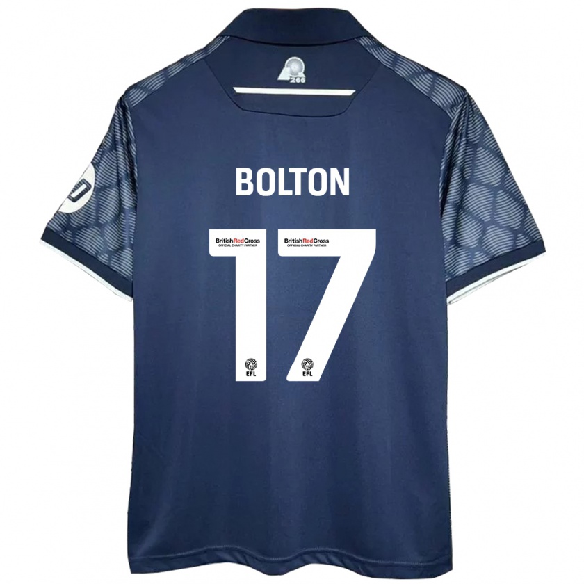 Kandiny Férfi Luke Bolton #17 Fekete Idegenbeli Jersey 2024/25 Mez Póló Ing