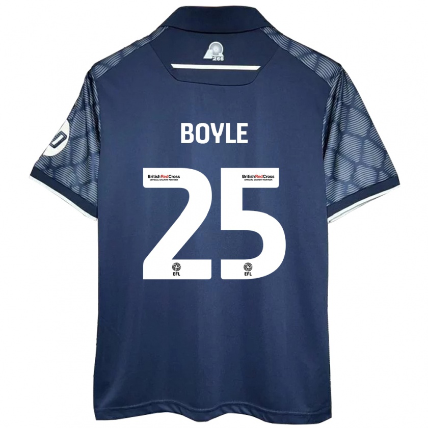 Kandiny Férfi Will Boyle #25 Fekete Idegenbeli Jersey 2024/25 Mez Póló Ing