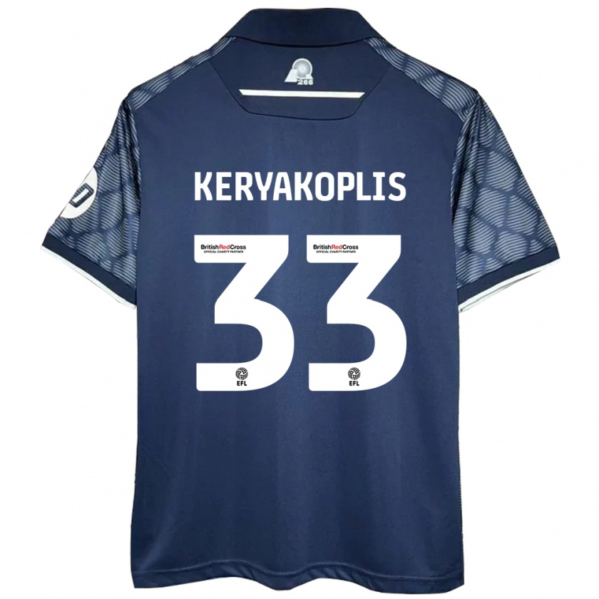 Kandiny Férfi Hannah Keryakoplis #33 Fekete Idegenbeli Jersey 2024/25 Mez Póló Ing