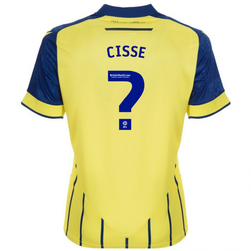 Kandiny Férfi Ben Cisse #0 Sárga Kék Idegenbeli Jersey 2024/25 Mez Póló Ing