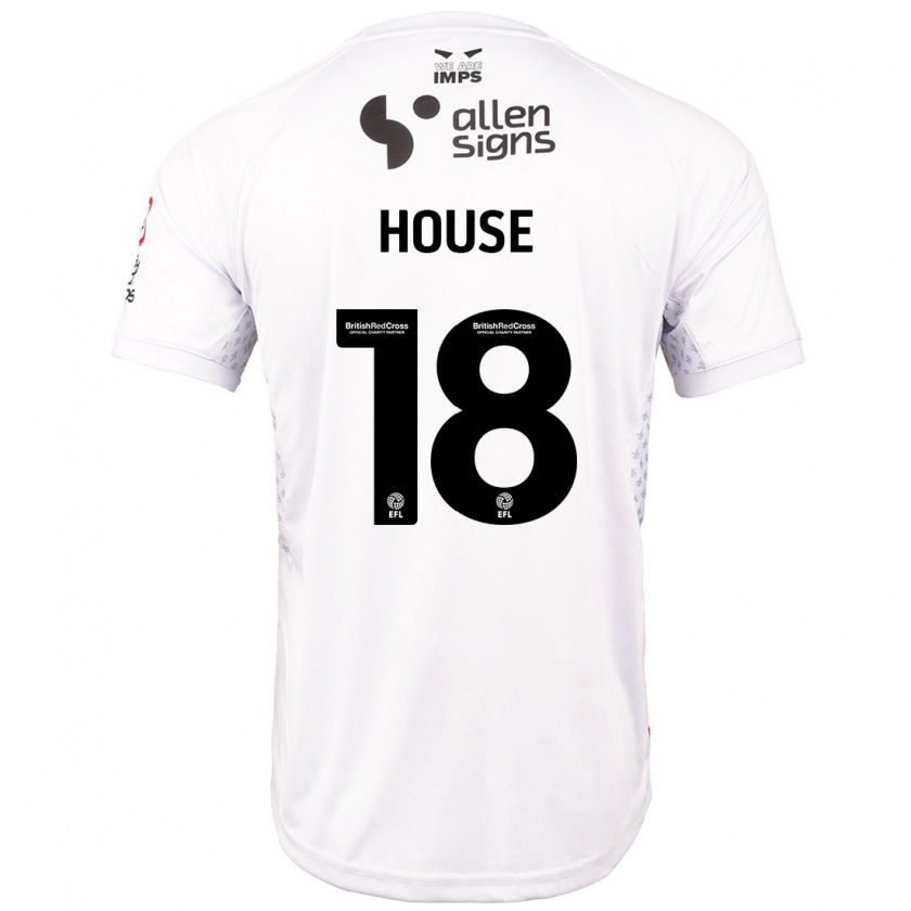 Kandiny Férfi Ben House #18 Piros Fehér Idegenbeli Jersey 2024/25 Mez Póló Ing