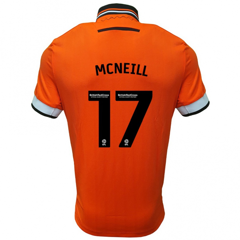 Kandiny Férfi Charlie Mcneill #17 Narancssárga Fehér Idegenbeli Jersey 2024/25 Mez Póló Ing