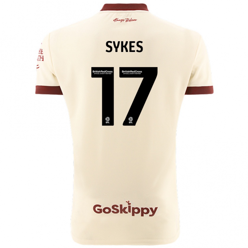 Kandiny Férfi Mark Sykes #17 Krém Fehér Idegenbeli Jersey 2024/25 Mez Póló Ing