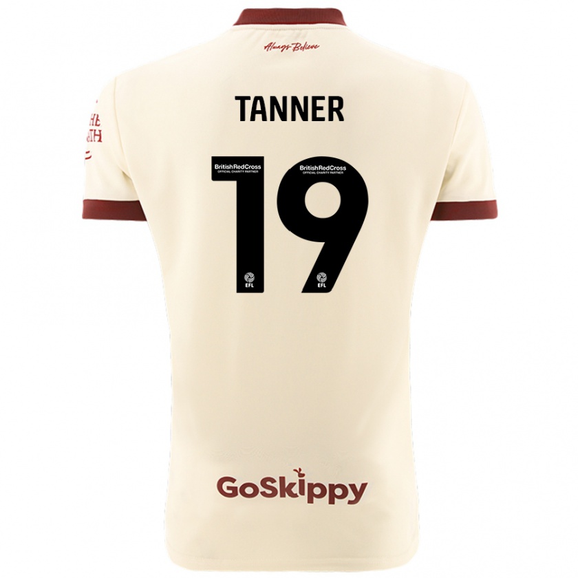 Kandiny Férfi George Tanner #19 Krém Fehér Idegenbeli Jersey 2024/25 Mez Póló Ing