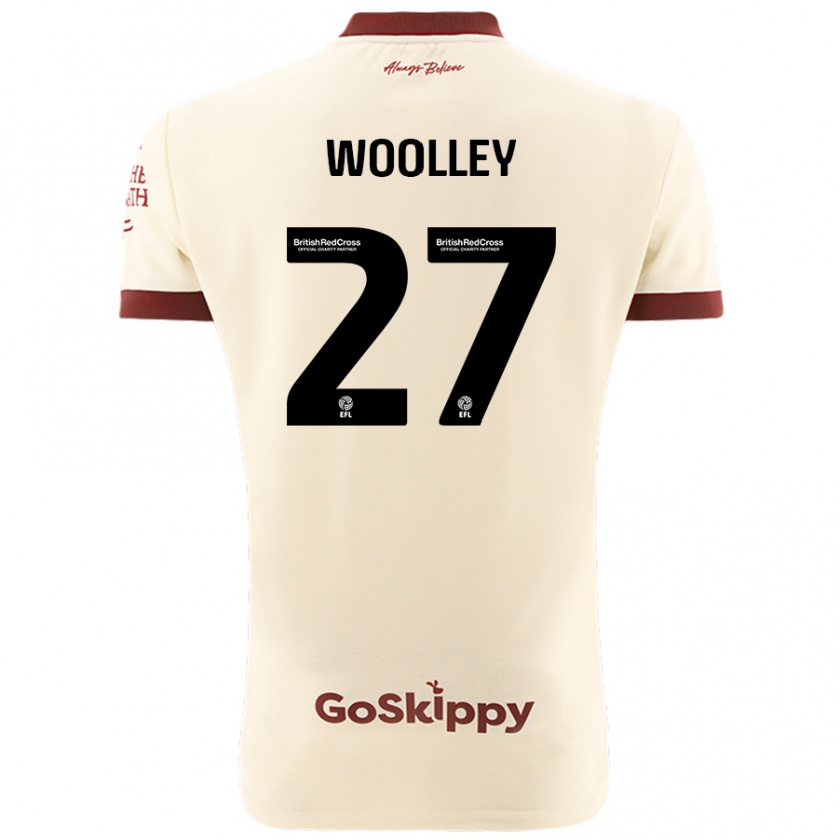 Kandiny Férfi Jesse Woolley #27 Krém Fehér Idegenbeli Jersey 2024/25 Mez Póló Ing