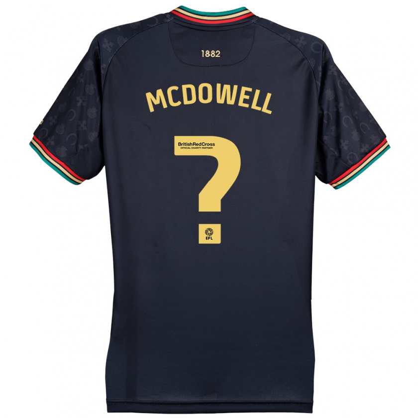 Kandiny Férfi Jack Mcdowell #0 Sötét Sötétkék Idegenbeli Jersey 2024/25 Mez Póló Ing