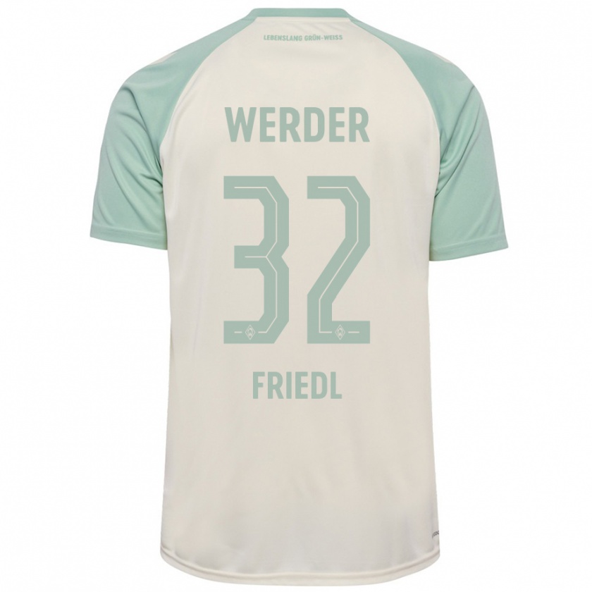 Kandiny Férfi Marco Friedl #32 Törtfehér Világoszöld Idegenbeli Jersey 2024/25 Mez Póló Ing