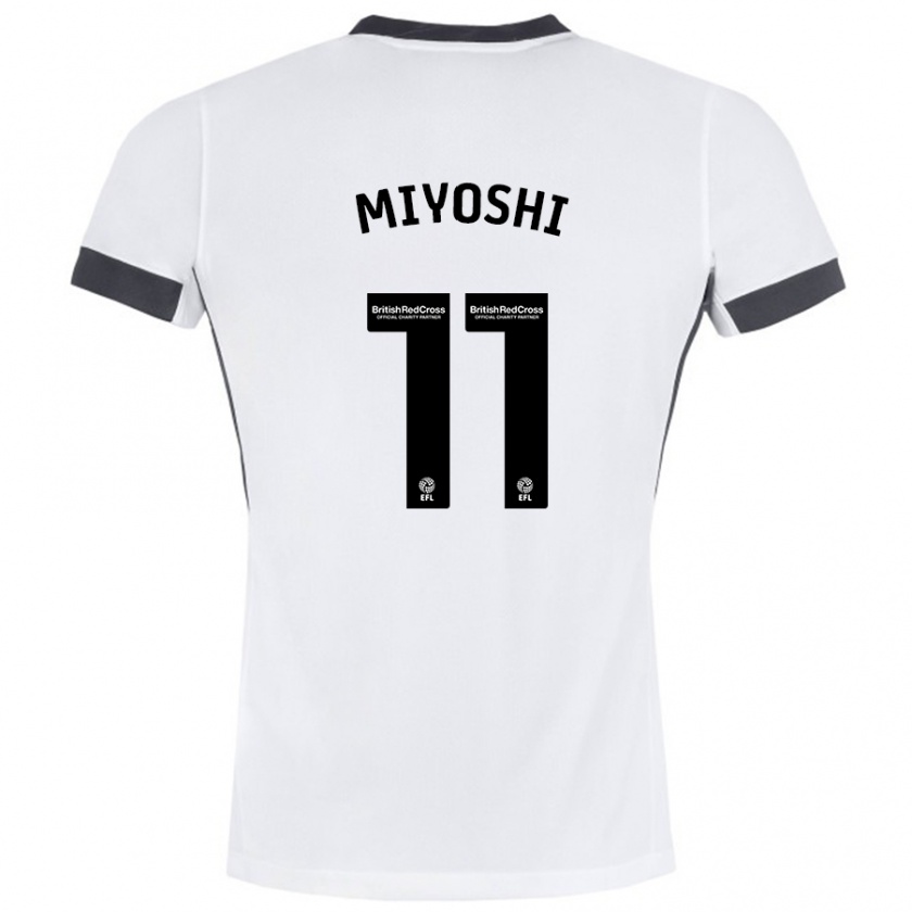 Kandiny Férfi Koji Miyoshi #11 Fehér Fekete Idegenbeli Jersey 2024/25 Mez Póló Ing