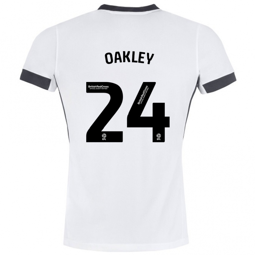 Kandiny Férfi Marcel Oakley #24 Fehér Fekete Idegenbeli Jersey 2024/25 Mez Póló Ing