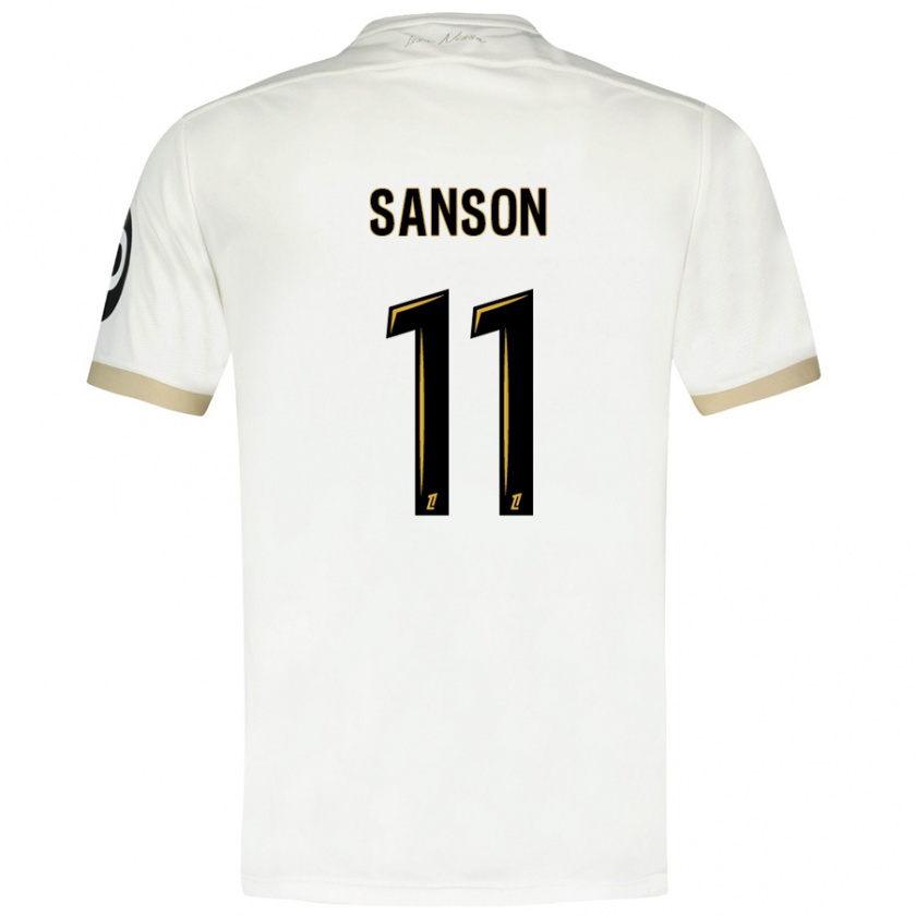 Kandiny Férfi Morgan Sanson #11 Fehér Arany Idegenbeli Jersey 2024/25 Mez Póló Ing