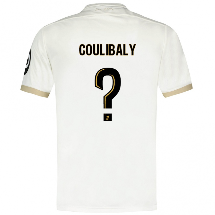 Kandiny Férfi Djibril Coulibaly #0 Fehér Arany Idegenbeli Jersey 2024/25 Mez Póló Ing