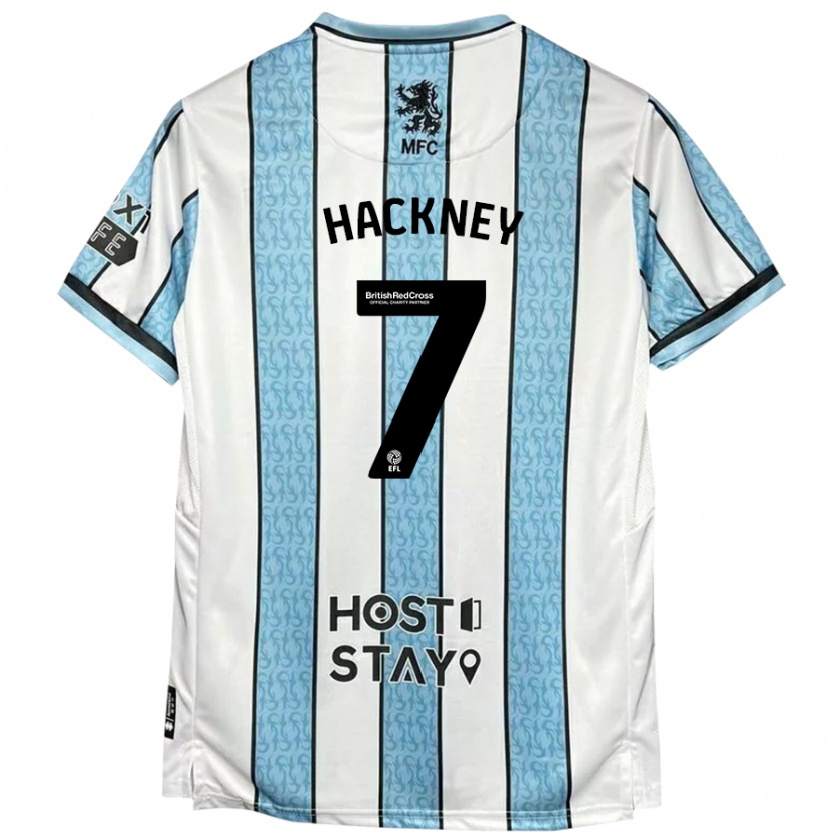 Kandiny Férfi Hayden Hackney #7 Fehér Kék Idegenbeli Jersey 2024/25 Mez Póló Ing