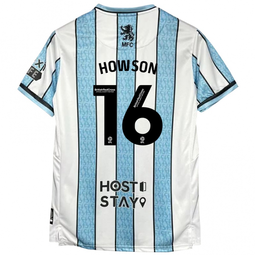 Kandiny Férfi Jonathan Howson #16 Fehér Kék Idegenbeli Jersey 2024/25 Mez Póló Ing