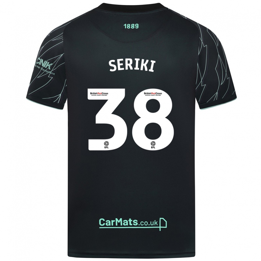 Kandiny Férfi Femi Seriki #38 Fekete Zöld Idegenbeli Jersey 2024/25 Mez Póló Ing