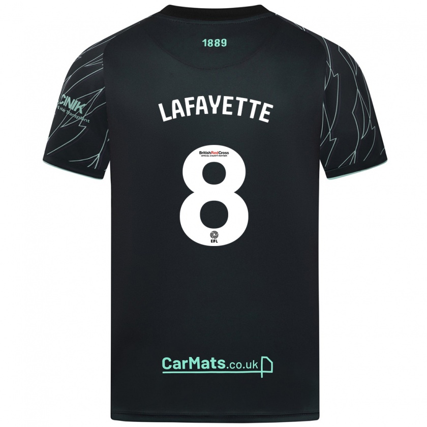 Kandiny Férfi Abbie Lafayette #8 Fekete Zöld Idegenbeli Jersey 2024/25 Mez Póló Ing