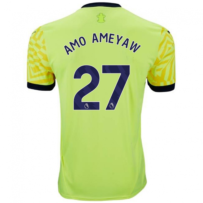 Kandiny Férfi Samuel Amo-Ameyaw #27 Sárga Idegenbeli Jersey 2024/25 Mez Póló Ing