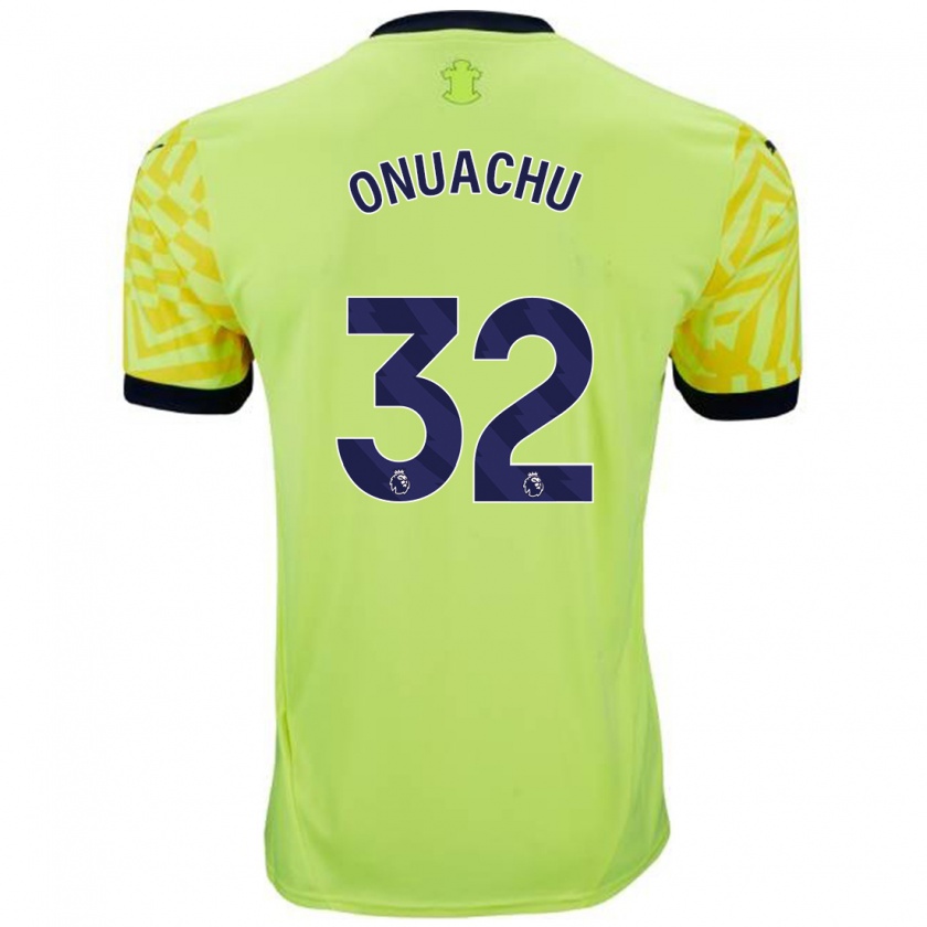 Kandiny Férfi Paul Onuachu #32 Sárga Idegenbeli Jersey 2024/25 Mez Póló Ing