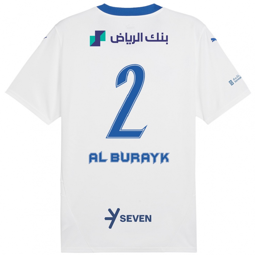 Kandiny Férfi Mohammed Al-Burayk #2 Fehér Kék Idegenbeli Jersey 2024/25 Mez Póló Ing