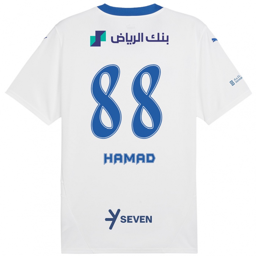 Kandiny Férfi Hamad Al-Yami #88 Fehér Kék Idegenbeli Jersey 2024/25 Mez Póló Ing