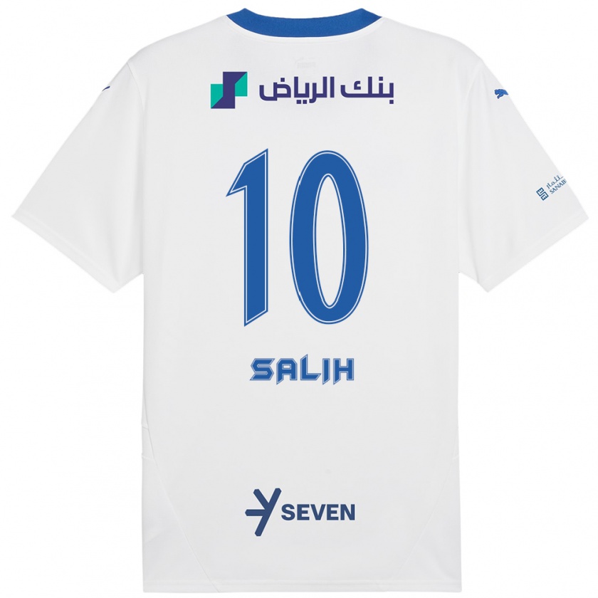 Kandiny Férfi Zakia Salih #10 Fehér Kék Idegenbeli Jersey 2024/25 Mez Póló Ing