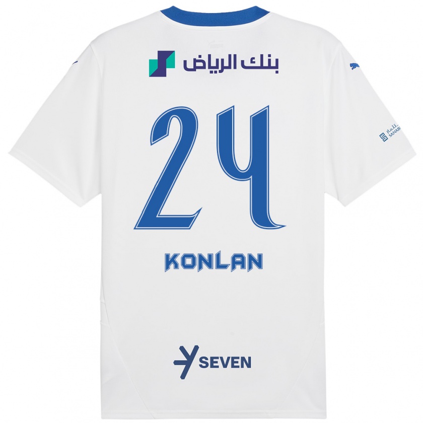 Kandiny Férfi Cynthia Konlan #24 Fehér Kék Idegenbeli Jersey 2024/25 Mez Póló Ing