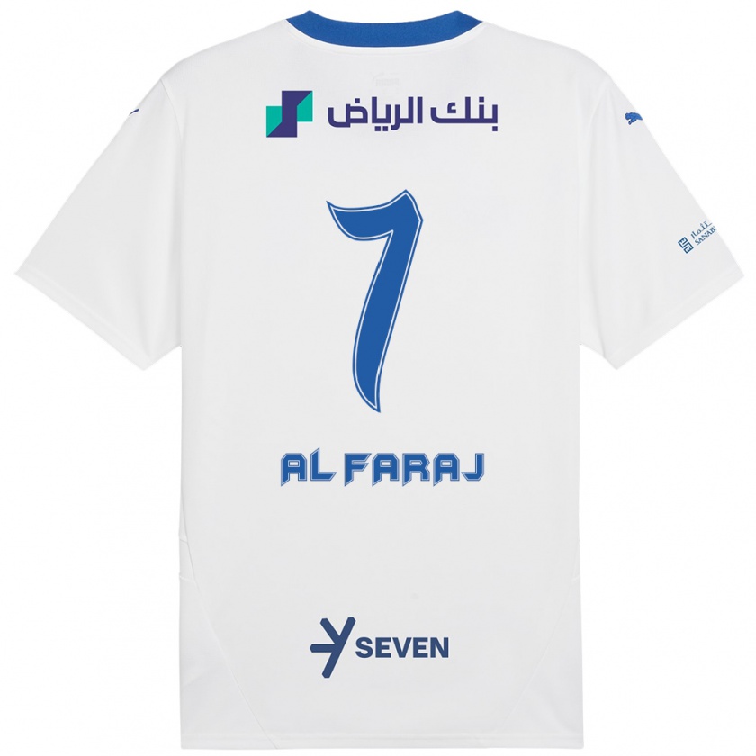 Kandiny Férfi Salman Al-Faraj #7 Fehér Kék Idegenbeli Jersey 2024/25 Mez Póló Ing