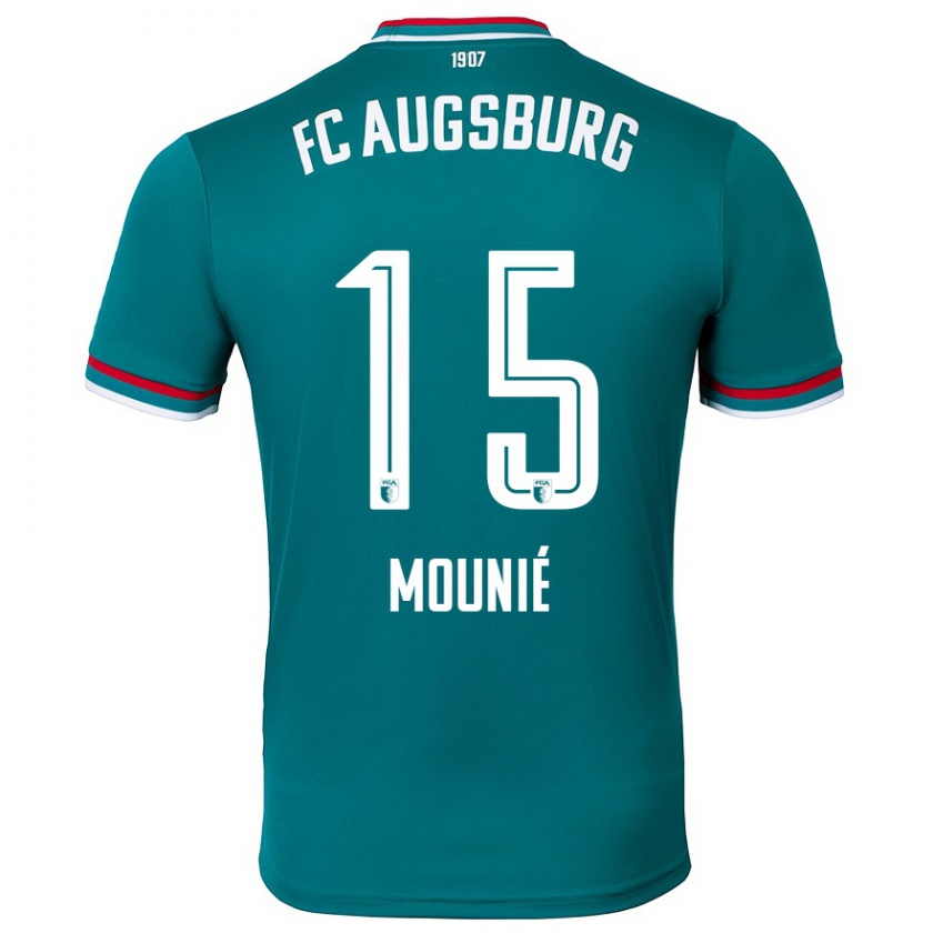 Kandiny Férfi Steve Mounié #15 Sötétzöld Idegenbeli Jersey 2024/25 Mez Póló Ing