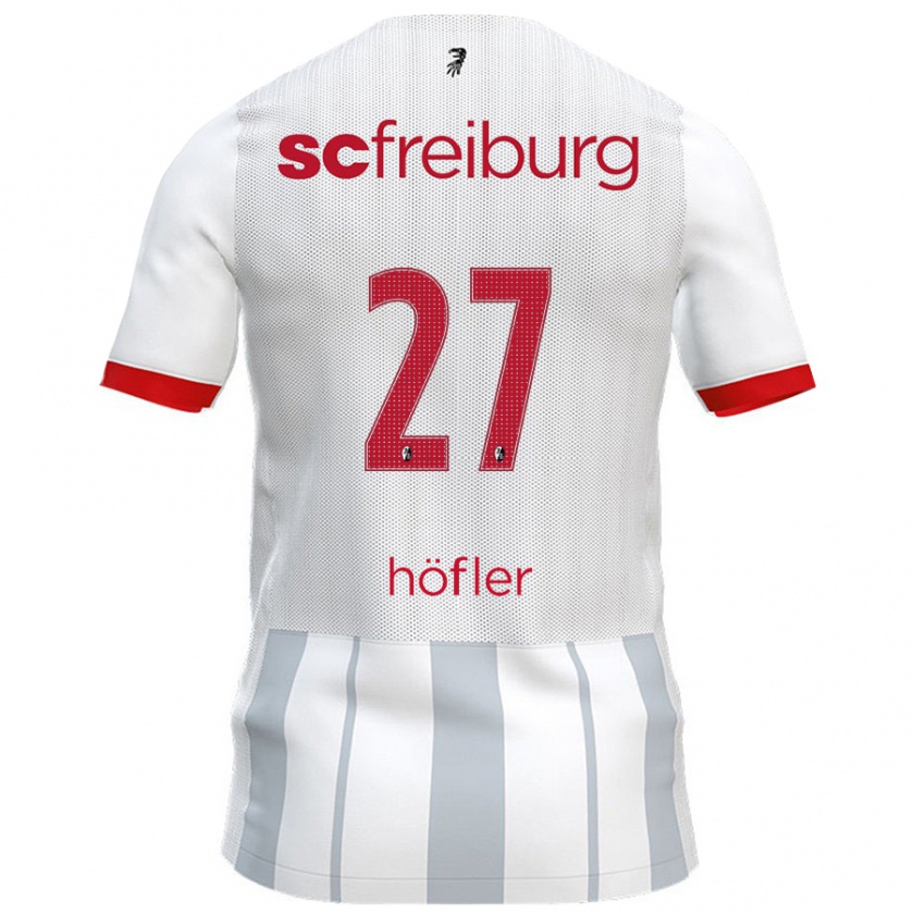 Kandiny Férfi Nicolas Höfler #27 Fehér Szürke Idegenbeli Jersey 2024/25 Mez Póló Ing