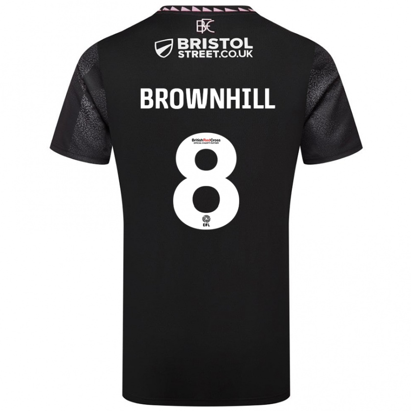 Kandiny Férfi Josh Brownhill #8 Fekete Idegenbeli Jersey 2024/25 Mez Póló Ing