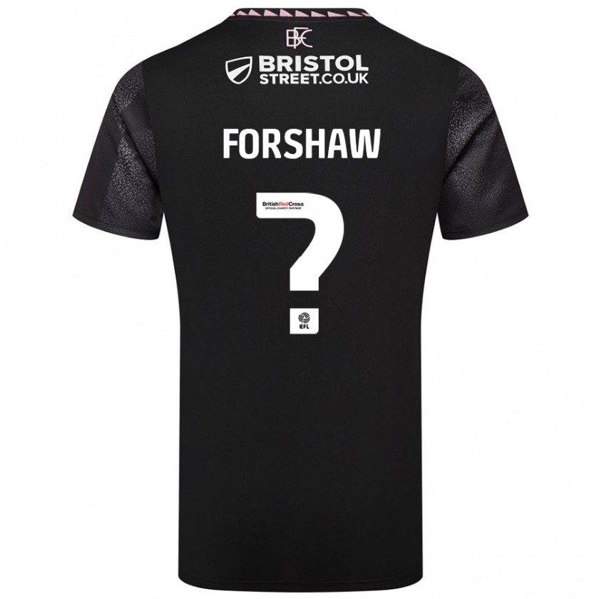 Kandiny Férfi Lewis Forshaw #0 Fekete Idegenbeli Jersey 2024/25 Mez Póló Ing