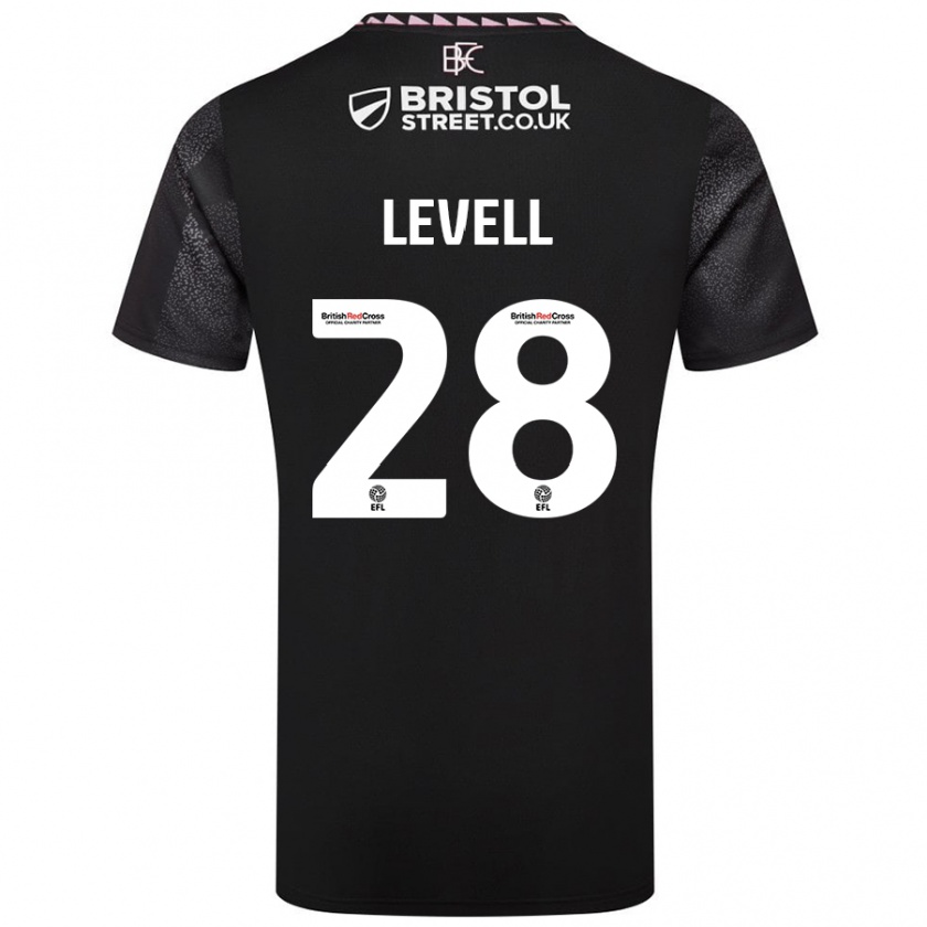 Kandiny Férfi Kirstie Levell #28 Fekete Idegenbeli Jersey 2024/25 Mez Póló Ing