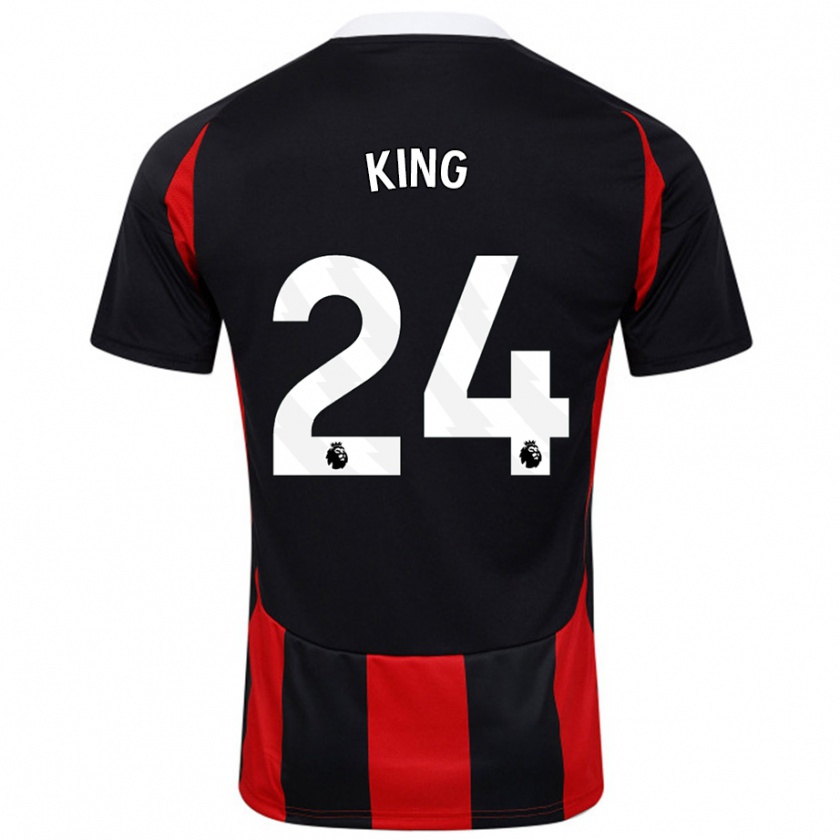 Kandiny Férfi Joshua King #24 Fekete Piros Idegenbeli Jersey 2024/25 Mez Póló Ing