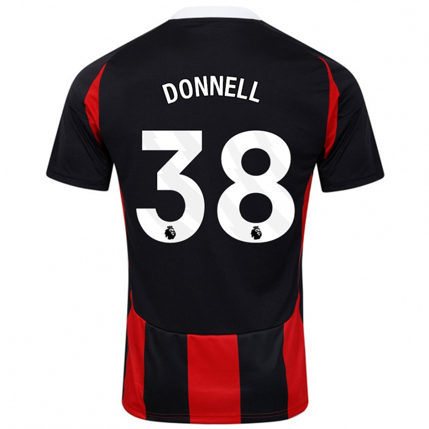 Kandiny Férfi Chris Donnell #38 Fekete Piros Idegenbeli Jersey 2024/25 Mez Póló Ing