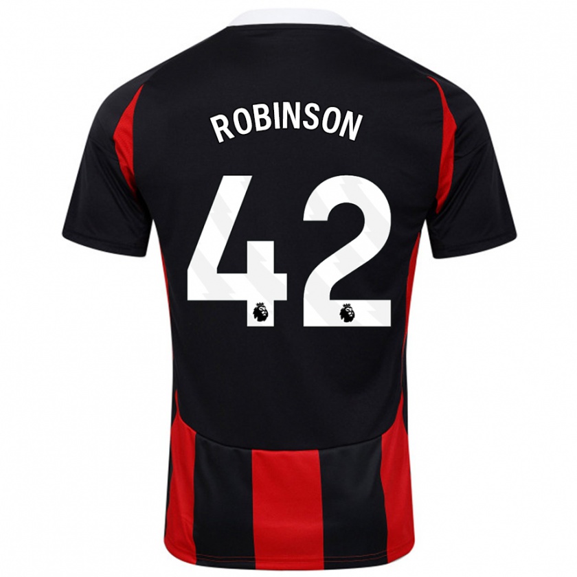 Kandiny Férfi Charlie Robinson #42 Fekete Piros Idegenbeli Jersey 2024/25 Mez Póló Ing