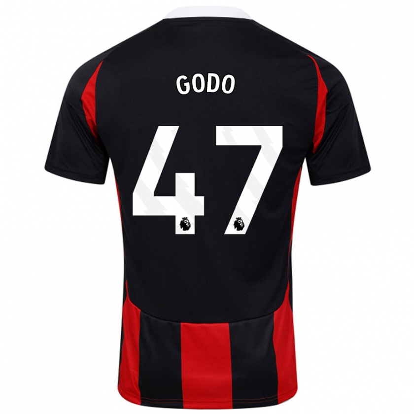 Kandiny Férfi Martial Godo #47 Fekete Piros Idegenbeli Jersey 2024/25 Mez Póló Ing